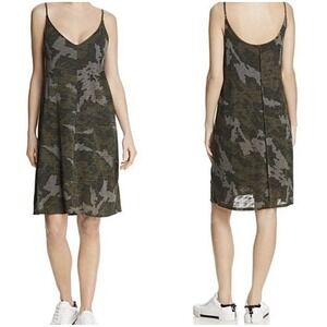 ATM Green Sleeveless Camo Cotton Dress M Boho Comfy